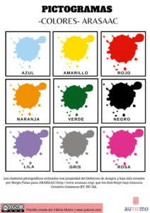 pictogramas colores, actividades con pictogramas, enseñar los colores, aprender los colores, recursos autismo, recursos TEA, pictogramas autismo